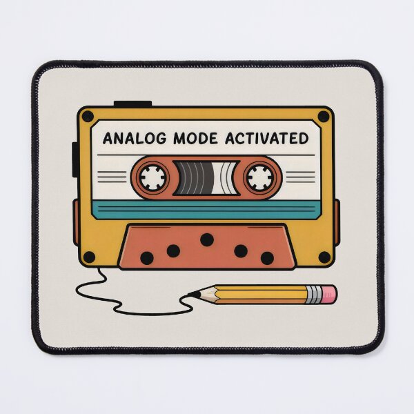 Item preview, Analog Mode Activated Vintage Cassette Pencil Rewind Design designed and sold by SplashTastic.
