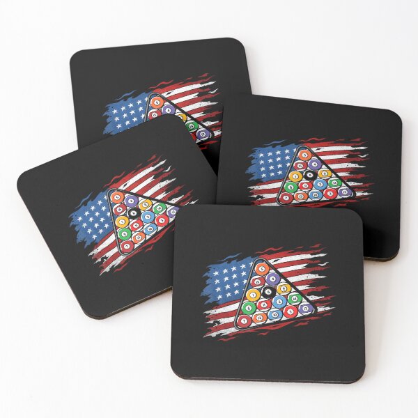 Item preview, Us American Flag Billiards Rack  Snooker Pool Player designed and sold by DeannaAntoin.