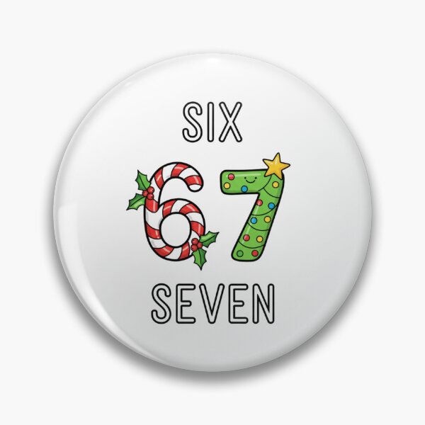 Item preview, Six Seven Meme Cute Festive Christmas Numbers designed and sold by chattsuede.