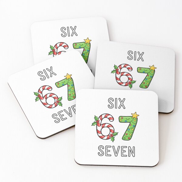 Item preview, Six Seven Meme Cute Festive Christmas Numbers designed and sold by chattsuede.