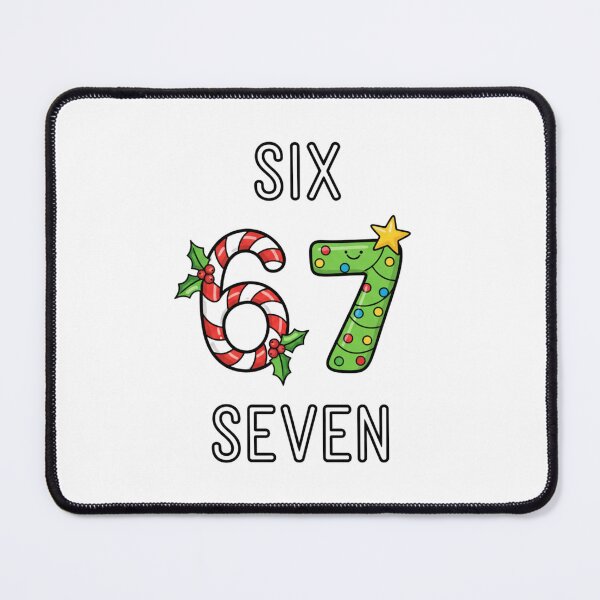 Item preview, Six Seven Meme Cute Festive Christmas Numbers designed and sold by chattsuede.