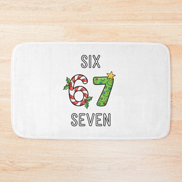 Item preview, Six Seven Meme Cute Festive Christmas Numbers designed and sold by chattsuede.