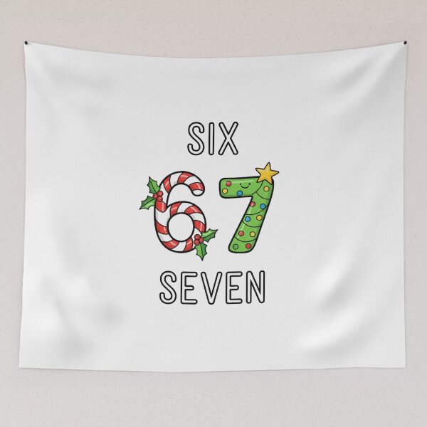 Item preview, Six Seven Meme Cute Festive Christmas Numbers designed and sold by chattsuede.