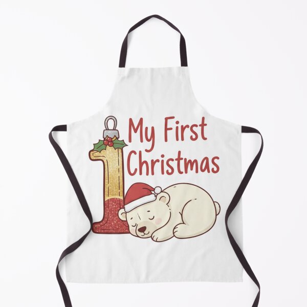 Item preview, Cute Baby Polar Bear Whimsical My First Christmas designed and sold by chattsuede.