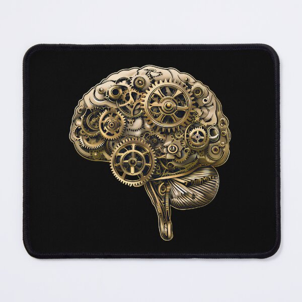 Item preview, Steampunk Brain Gears | Mechanical Mind Entrepreneur Gift designed and sold by HustleHardCo.