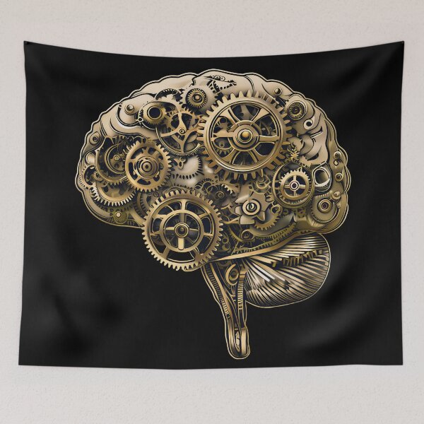 Item preview, Steampunk Brain Gears | Mechanical Mind Entrepreneur Gift designed and sold by HustleHardCo.