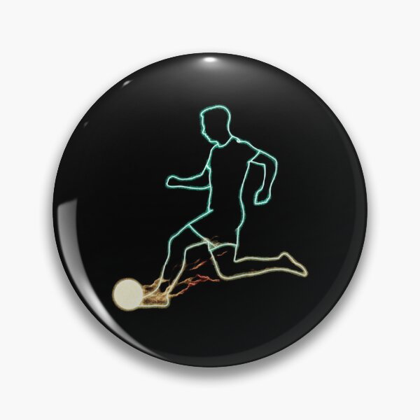 Item preview, Minimal Neon Soccer Kick – Line Art Football Player designed and sold by Cairo-Ink.