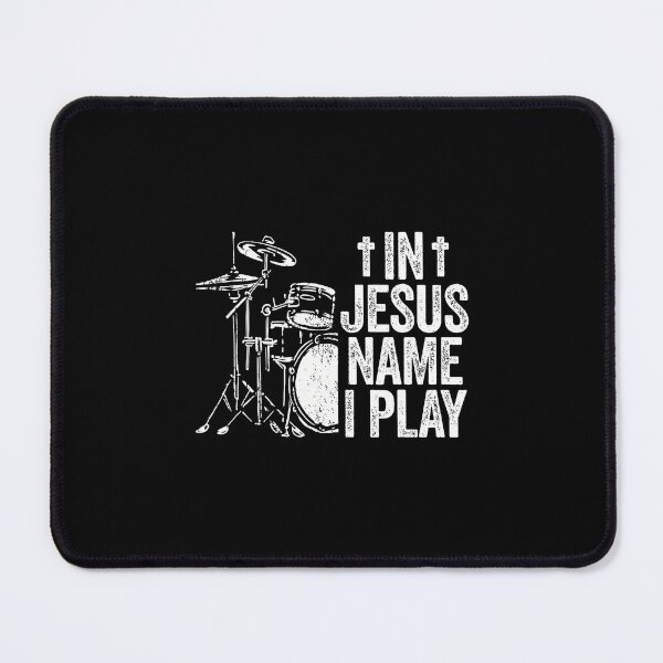 Item preview, Jesus Name I Play Drums God Drumming Music Christian Drummer designed and sold by TaraAnnie.