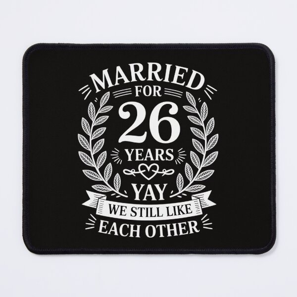 Item preview, Married for 26 Years 26th Anniversary Gift for Husband Wife designed and sold by ForestMmost.