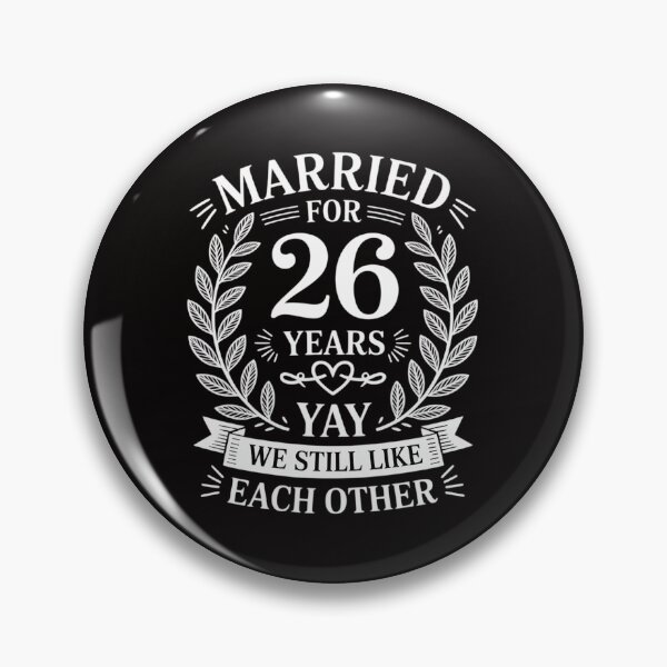 Item preview, Married for 26 Years 26th Anniversary Gift for Husband Wife designed and sold by ForestMmost.