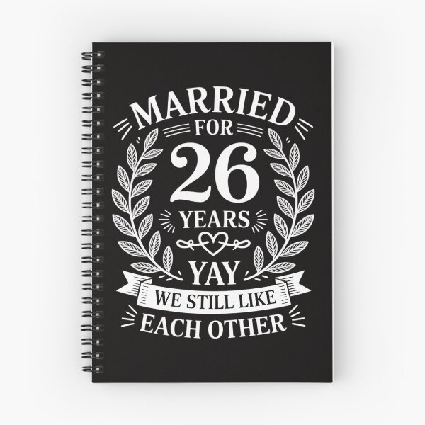 Item preview, Married for 26 Years 26th Anniversary Gift for Husband Wife designed and sold by ForestMmost.