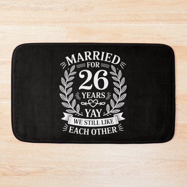 Item preview, Married for 26 Years 26th Anniversary Gift for Husband Wife designed and sold by ForestMmost.