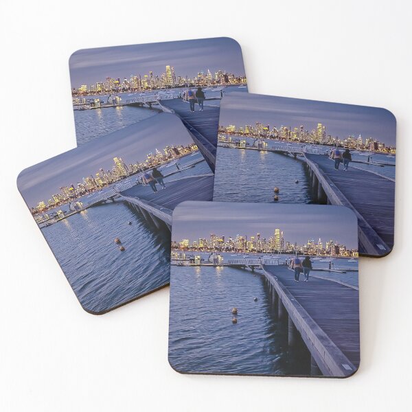 Item preview, Night time Stroll towards the City - St. Kilda, Victoria, Australia designed and sold by Steven Jodoin.