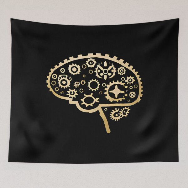 Item preview, Golden Brain Gears | Hustle Mindset Entrepreneur Gift designed and sold by HustleHardCo.