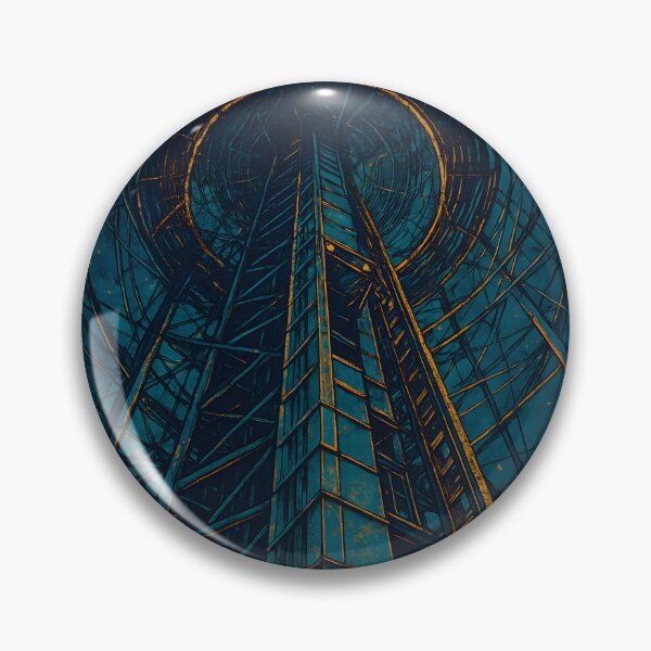 Item preview, Arcane Tech Tower – Steampunk Industrial Fantasy Poster designed and sold by InNyutLab.