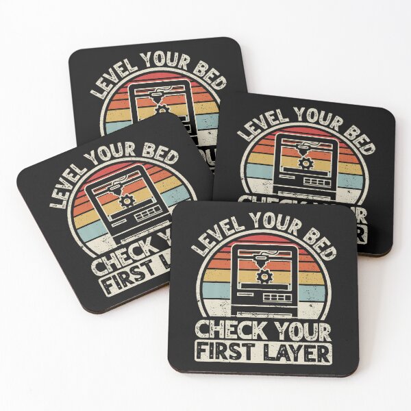 Item preview, Level Your Bed Check Your First Layer Retro 3D Printing designed and sold by ElaineEsther.