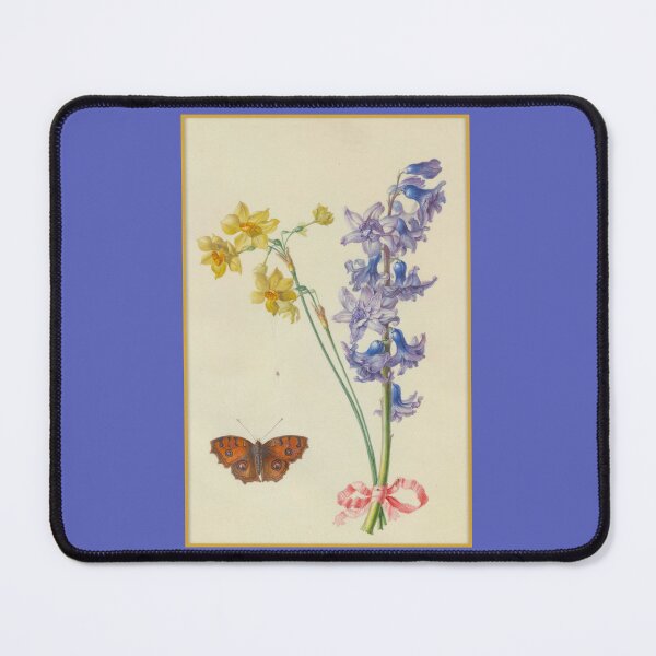 Item preview, Madeleine Francoise Basseport: Botanical Flower Painting with Butterfly designed and sold by Tridentulus.