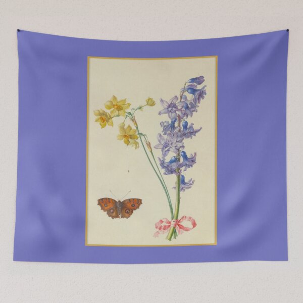Item preview, Madeleine Francoise Basseport: Botanical Flower Painting with Butterfly designed and sold by Tridentulus.
