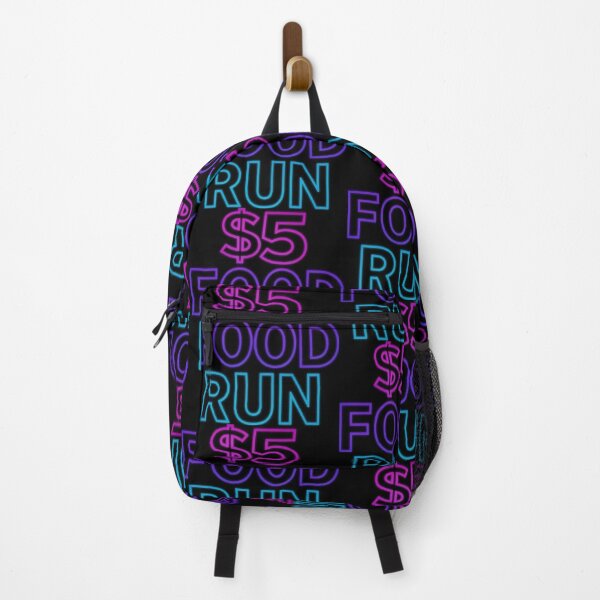 Item preview, Five Dollar Food Run Neon Typography Design designed and sold by SplashTastic.