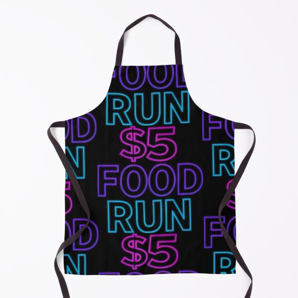 Item preview, Five Dollar Food Run Neon Typography Design designed and sold by SplashTastic.