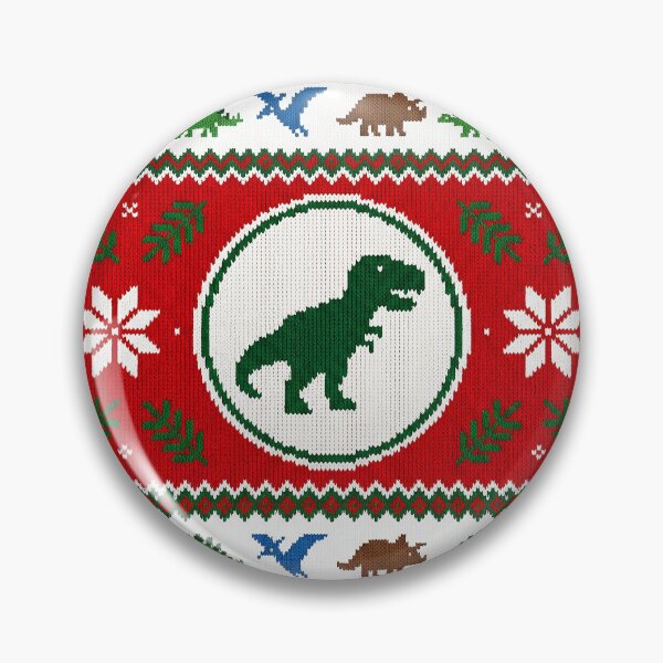 Item preview, Ugly Christmas Knitted Dinosaur Pattern – T-Rex Holiday Sweater Design designed and sold by bennasener.