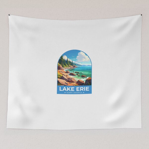 Item preview, lake erie North America Sticker designed and sold by TulipaGraphics.