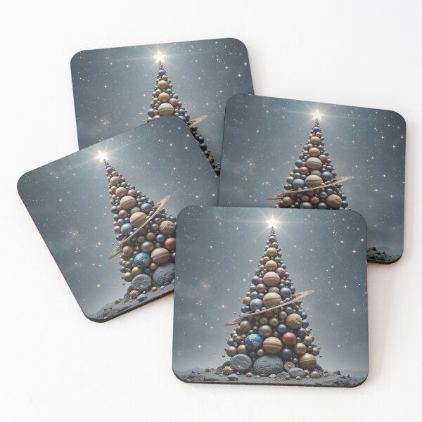 Item preview, Cosmic Planet Christmas Tree – Surreal Space-Themed Holiday Fantasy designed and sold by PixelVibe782.