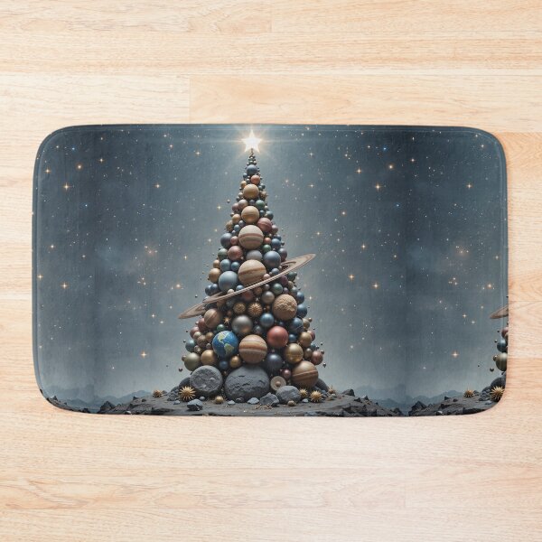 Item preview, Cosmic Planet Christmas Tree – Surreal Space-Themed Holiday Fantasy designed and sold by PixelVibe782.