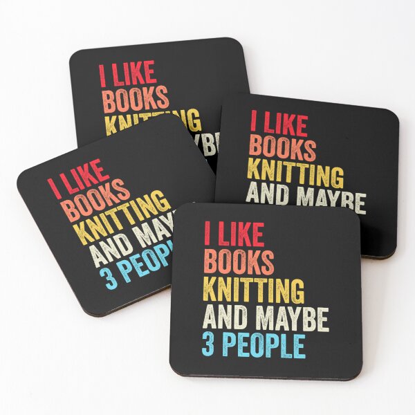 Item preview, I Like Books Knitting And Maybe Three People Shirt Funny Cool Knitting Mens Womens Girls Lovers Birthday Christmas Gift Shirt designed and sold by DonnieJennie.