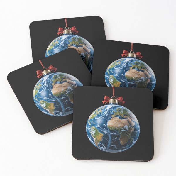 Item preview, Earth Christmas Ornament in Space – Festive Planet Holiday Art designed and sold by PixelVibe782.