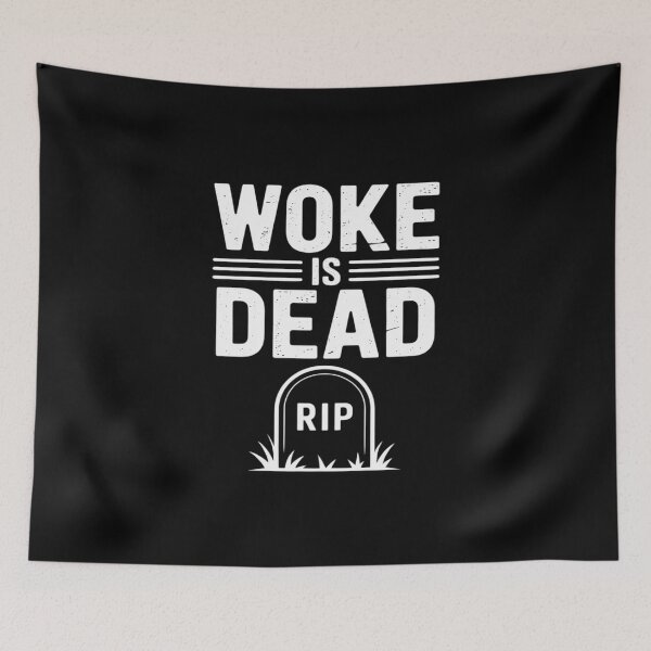 Item preview, Woke is Dead Rip Tombstone Sarcastic Message designed and sold by HardcoreTour.