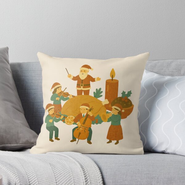 Item preview, Christmas Orchestra Illustration – Santa Conducting Holiday Feast Band designed and sold by Tiny Joy World.
