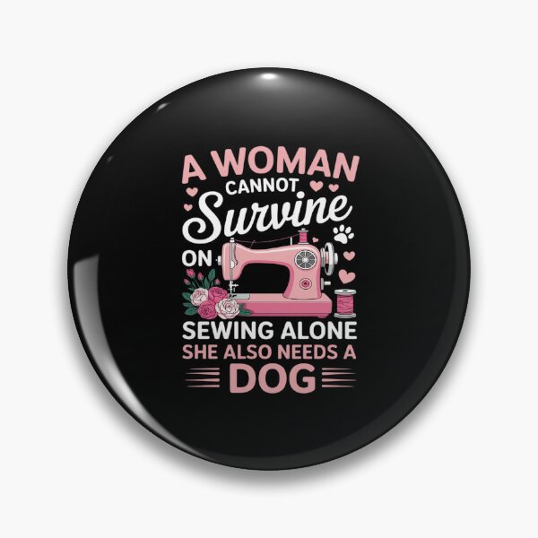 Item preview, Woman Sewing Alone Dog Sewing Machine Sewing Team Dog designed and sold by HardcoreTour.