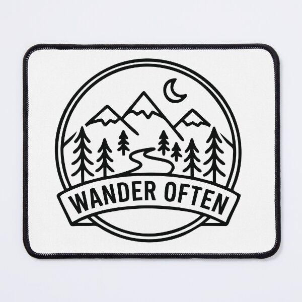 Item preview, Wander Often - Mountain & Nature Badge Line Art designed and sold by Abdullah9130.