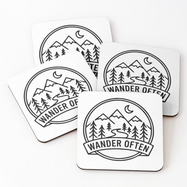 Item preview, Wander Often - Mountain & Nature Badge Line Art designed and sold by Abdullah9130.