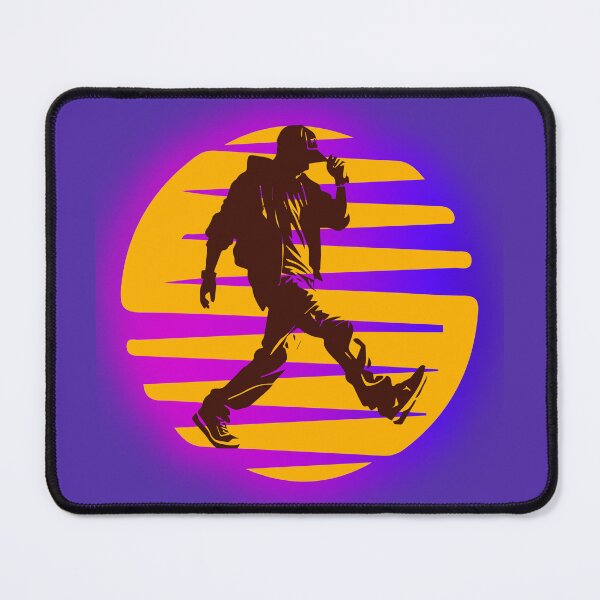 Item preview, Neon Breakdance Rider – Retro Sunset Floor designed and sold by Ivy-Triggs.
