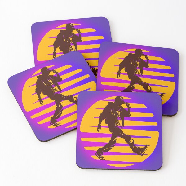 Item preview, Neon Breakdance Rider – Retro Sunset Floor designed and sold by Ivy-Triggs.
