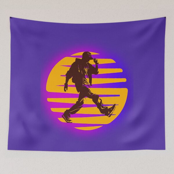 Item preview, Neon Breakdance Rider – Retro Sunset Floor designed and sold by Ivy-Triggs.