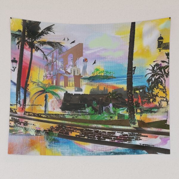 Item preview, Old San Juan creative new media collage - Caribbean, Puerto Rico art designed and sold by galina-art.