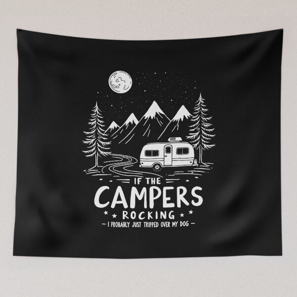 Item preview, If The Campers Rocking - Crazy Dog Lover For Funny Camping designed and sold by JuanitaJulia.