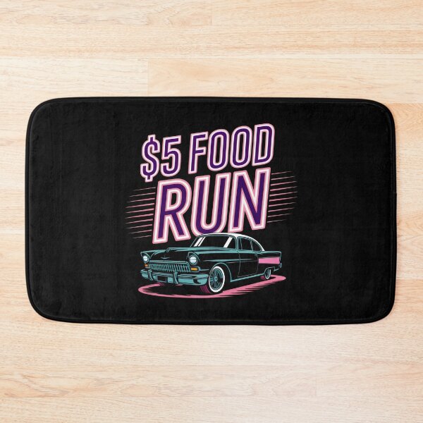 Item preview, Five Dollar Food Run Retro Car Neon Drive Design designed and sold by SplashTastic.