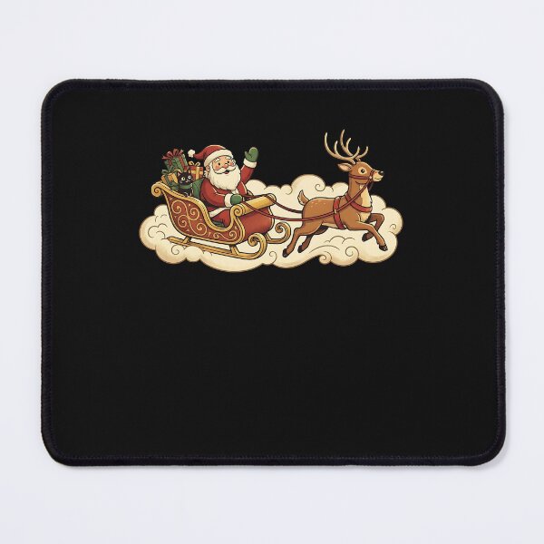 Item preview, Santa Claus and Black Cat Flying Sleigh Ride  designed and sold by facegm.