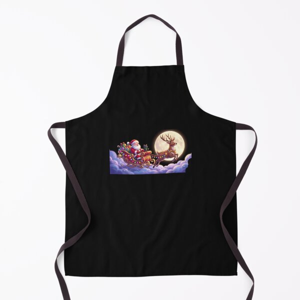 Item preview, Santa Claus and Black Cat Flying Sleigh Ride designed and sold by facegm.