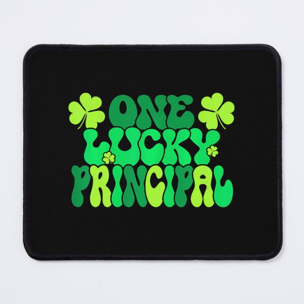 Item preview, One Lucky School Principal St Patricks Day Groovy Retro designed and sold by catsdothingz.