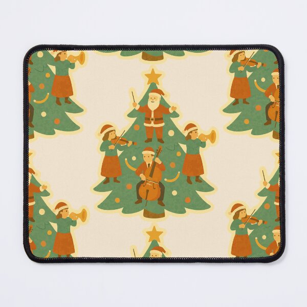 Item preview, Santa Christmas Tree Orchestra – Cute Holiday Music Illustration designed and sold by Tiny Joy World.