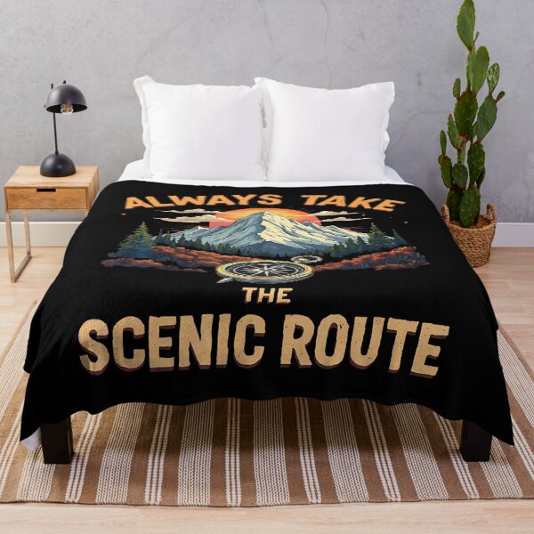 Item preview, Always Take The Scenic Route Mountain Camping Hikers Graphic designed and sold by ChelseaEula.