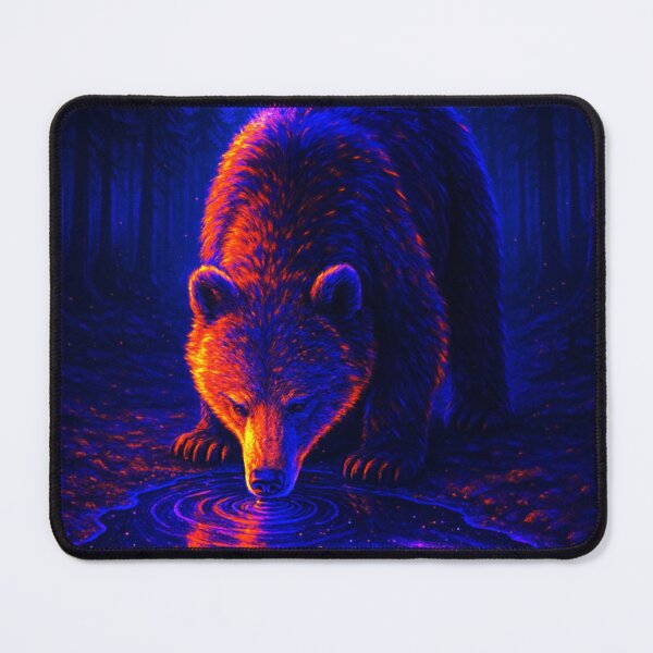 Item preview, Cosmic Bear Drinking From Galaxy Pool designed and sold by WARD 13.