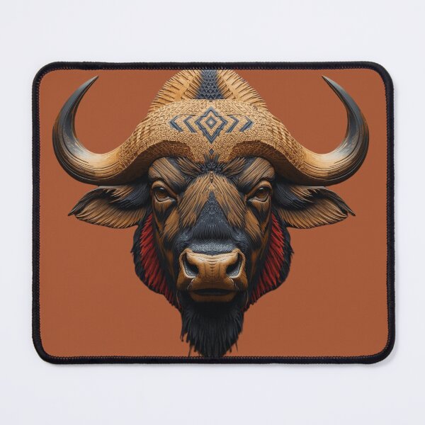 Item preview, Cape Buffalo Carving — Ancestral Art Symbolic Wall Decor designed and sold by SavannaStrikes.