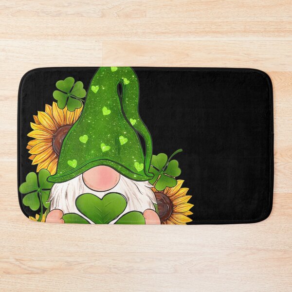 Item preview, St Patricks Day Cute Gnomes Holding Shamrock Sunflower  designed and sold by catsdothingz.