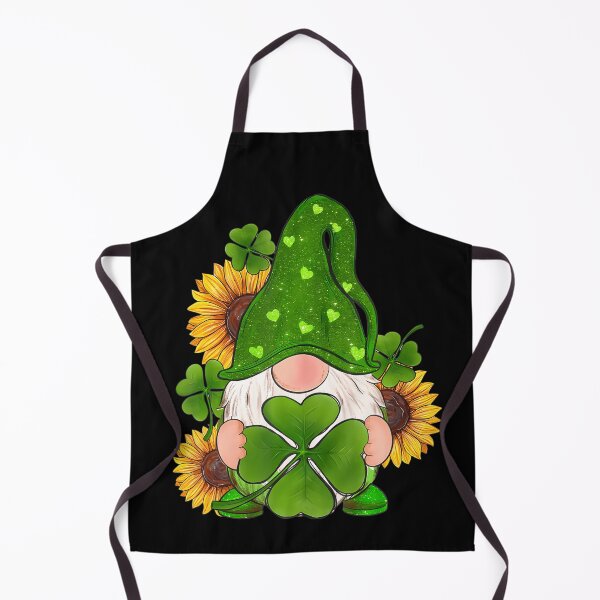 Item preview, St Patricks Day Cute Gnomes Holding Shamrock Sunflower designed and sold by catsdothingz.